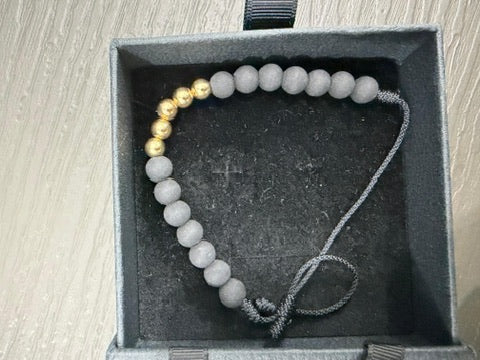 Pulsera tejida con Balines de Oro italiano 18k