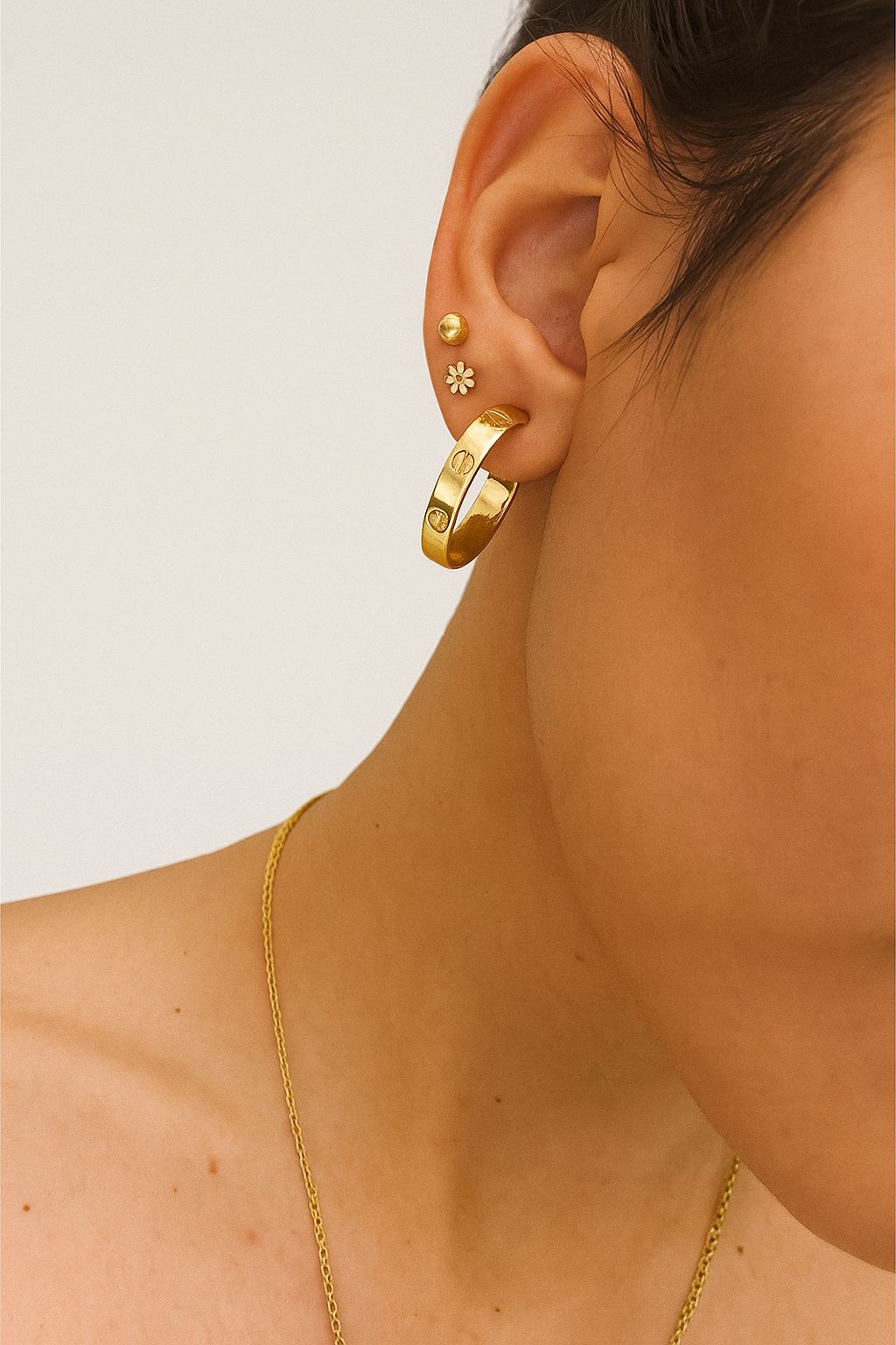 Argollas Clásicas Oro 18k Italiano para Mujer