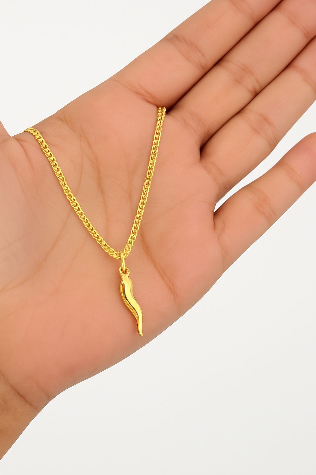 Cadena Tejido Franco Oro 18k Italiano con Dije Cachito